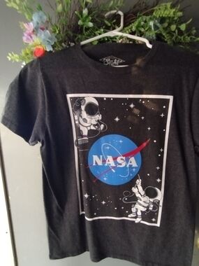 Eighty Eight Black Kids NASA Graphic Tee with Blue & Red Logo